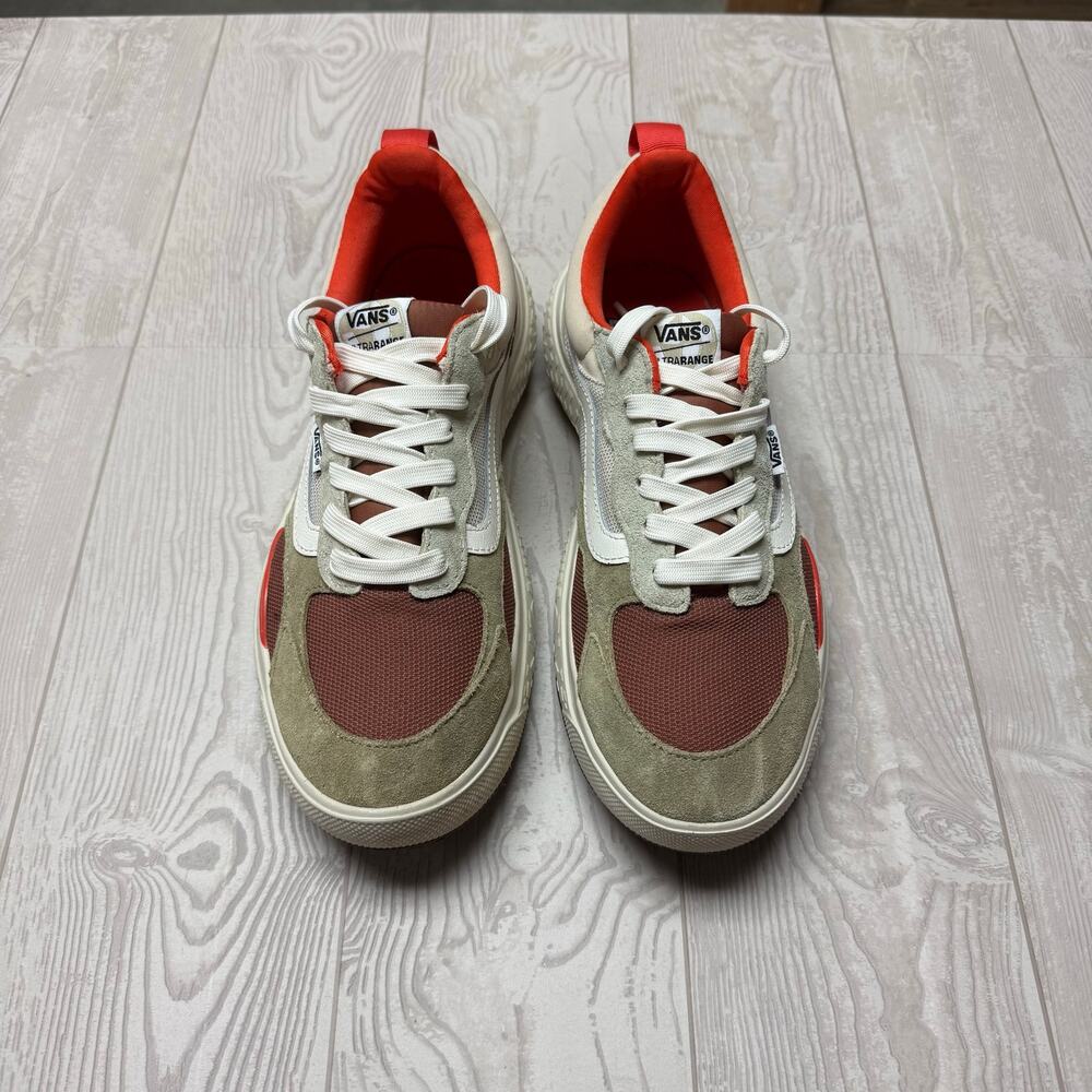 Vans UltraRange VR3 Sneakers Brown Tan Orange Suede Mesh Outdoor Shoes